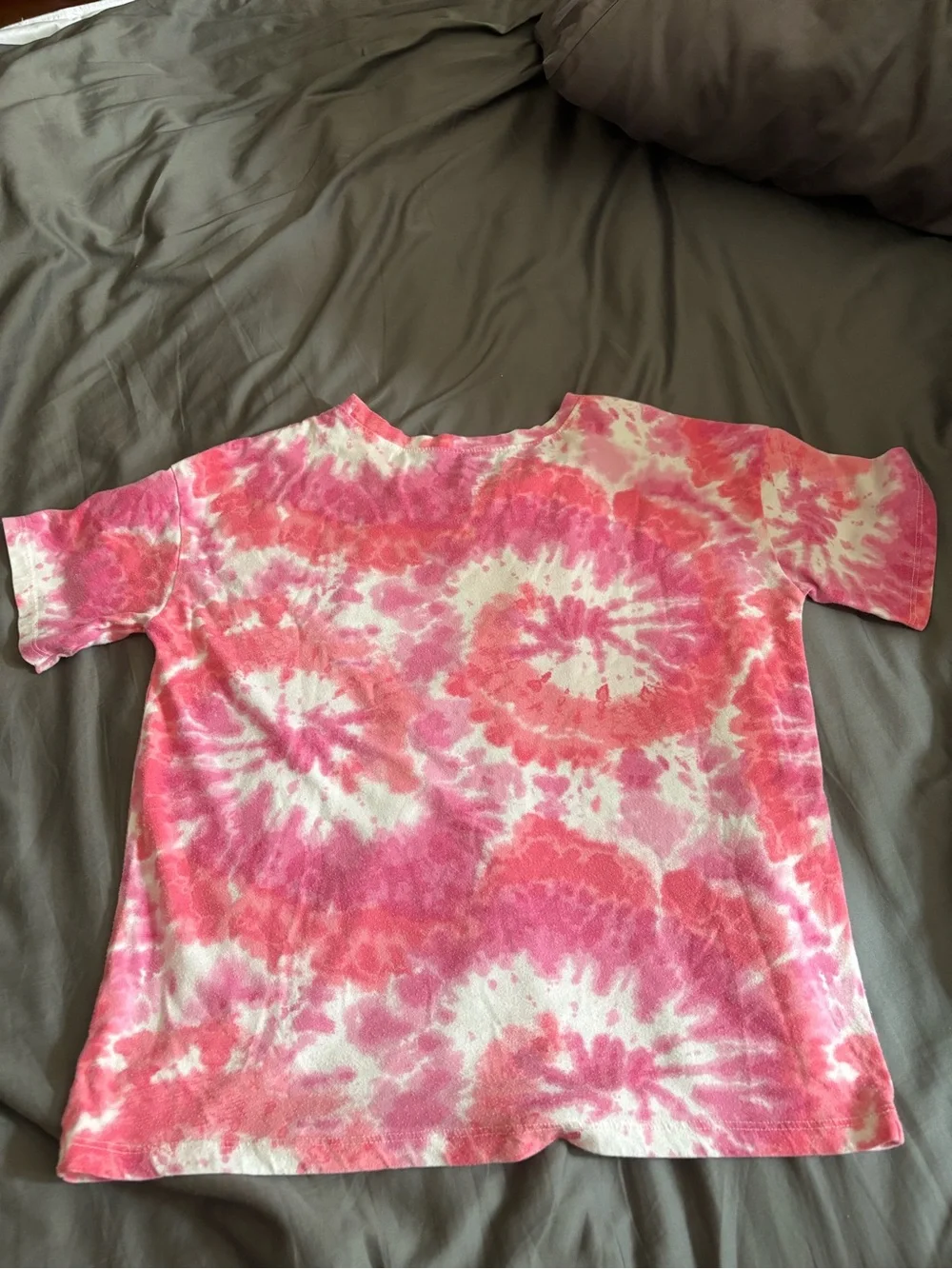 Place Pink and White Tie-Dye Short Sleeve Tee